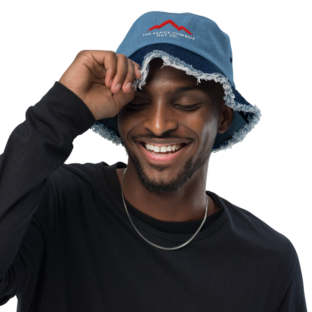 The Outlander | Red Ridge Series | Denim Bucket Hat - The Sandy Cowboy Hat Co.