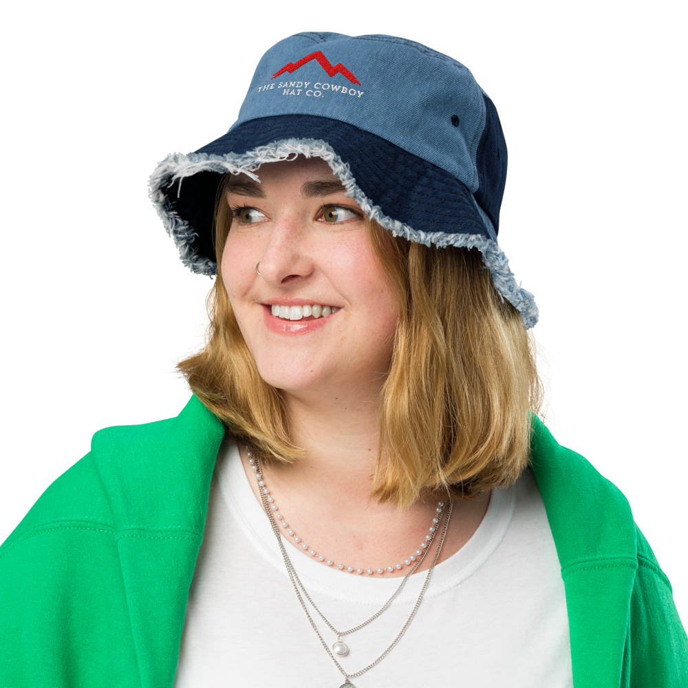 The Outlander | Red Ridge Series | Denim Bucket Hat - The Sandy Cowboy Hat Co.